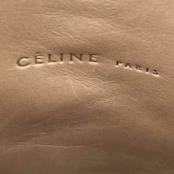 Celine Black Leather Mid-Calf Block-Heel Bootie w/ Inner Zip sz 38 - Picture 8 of 8